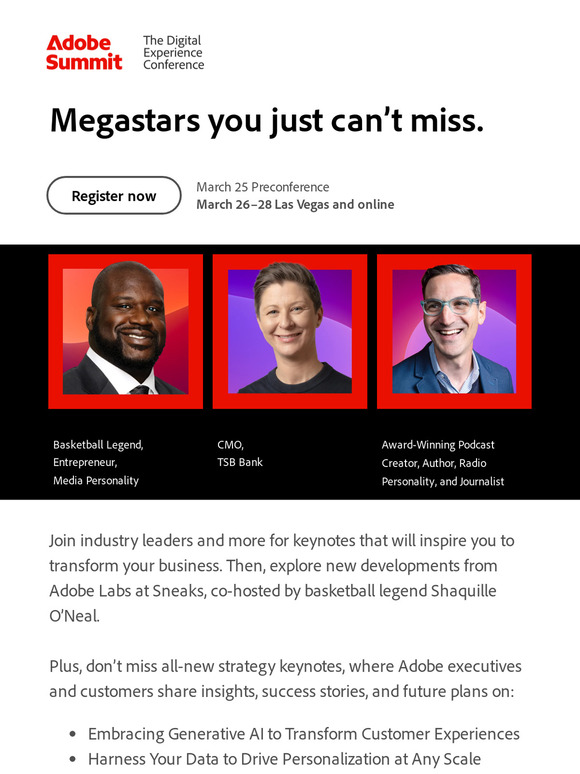 Don’t miss Shaquille O’Neal and more at Summit