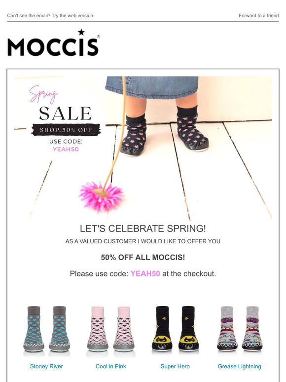 50% OFF ALL MOCCIS! 🎉