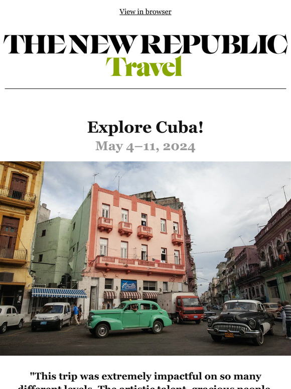 New Republic: Experience first-hand Cuba's unforgettable history and ...