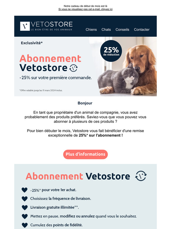 EXCLUSIVITE : -25% sur votre 1er abonnement