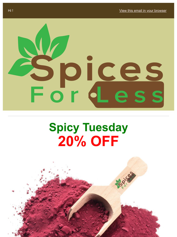 Spicy Tuesday! 20% Off This Favorite Item!