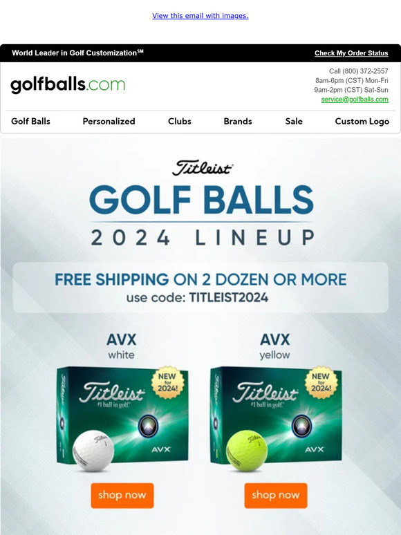 golfballs Titleist Pro V1 & Pro V1x Golf Balls + 2024 AVX, Tour Soft