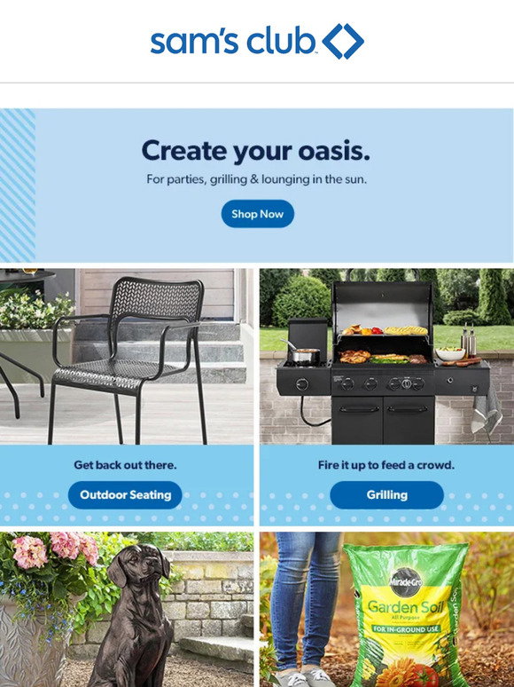 Sam's Club: Inside: a spring refresh, indoors & out. | Milled