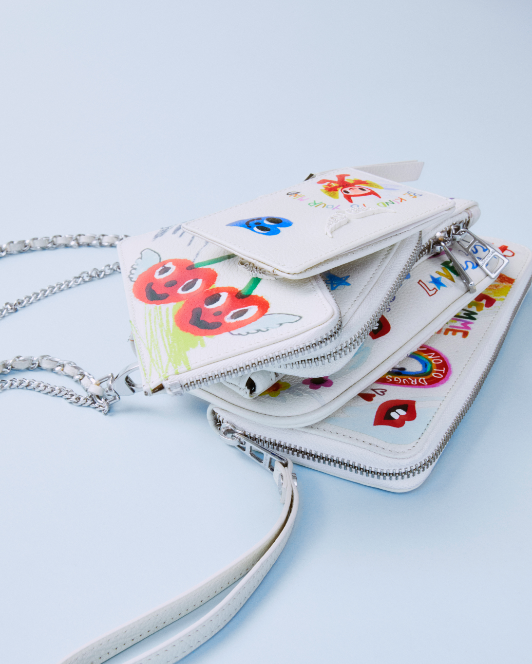 ZADIG & VOLTAIRE Humberto Cruzイラスト入りバッグ Zadig & Voltaire Rock X Humberto Cruz Clutch in Gray | Lyst