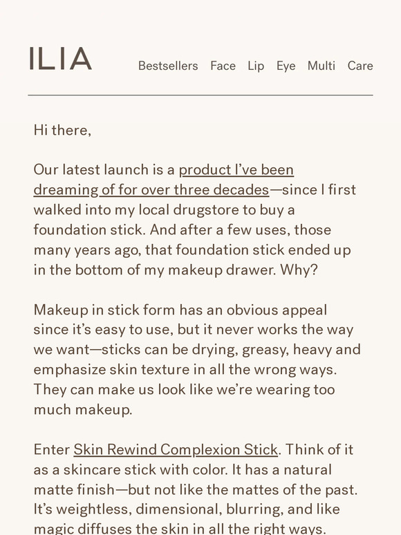 ILIA Beauty Email Newsletters Shop Sales, Discounts, and Coupon Codes