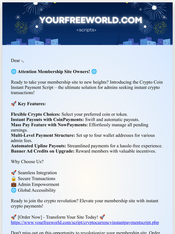 🚀 Elevate Your Membership Site with Instant Crypto Payments! 🌐✨