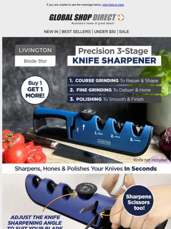 New In: Livington Blade Star - 3 Stage Knife Sharpener