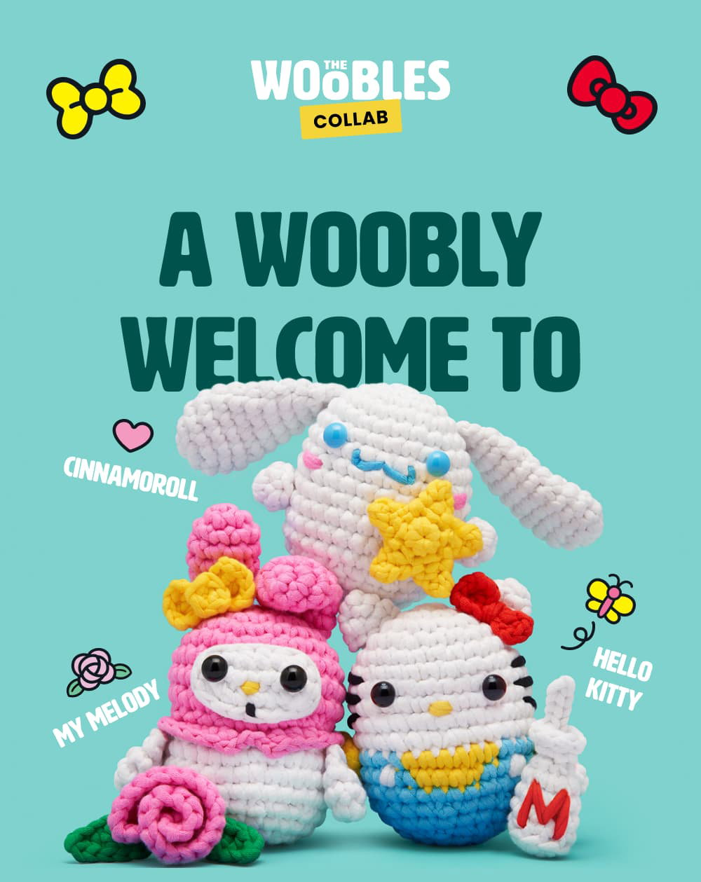 Hello Kitty Crochet Kit for Beginners | Hello Kitty x The Woobles