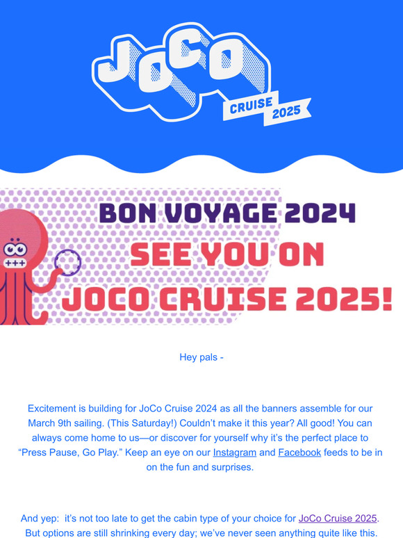 JPSD PARTNERS Bon Voyage 2024, hello JoCo Cruise 2025!🛳️👋🌴⏲️ Milled