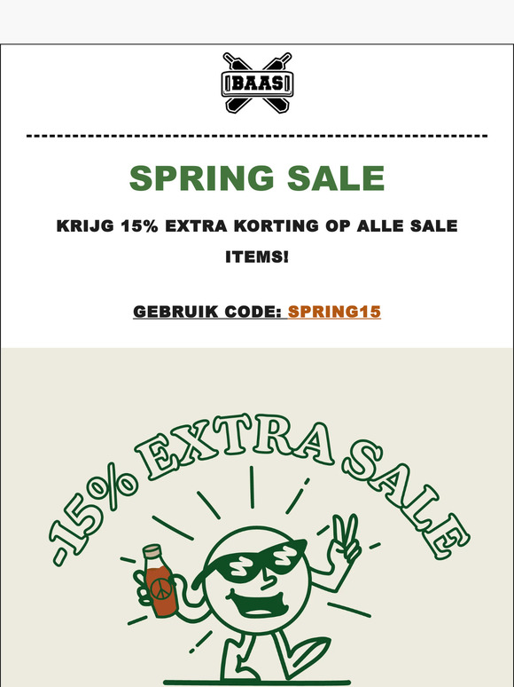 💰 15% EXTRA KORTING OP SALE 💰