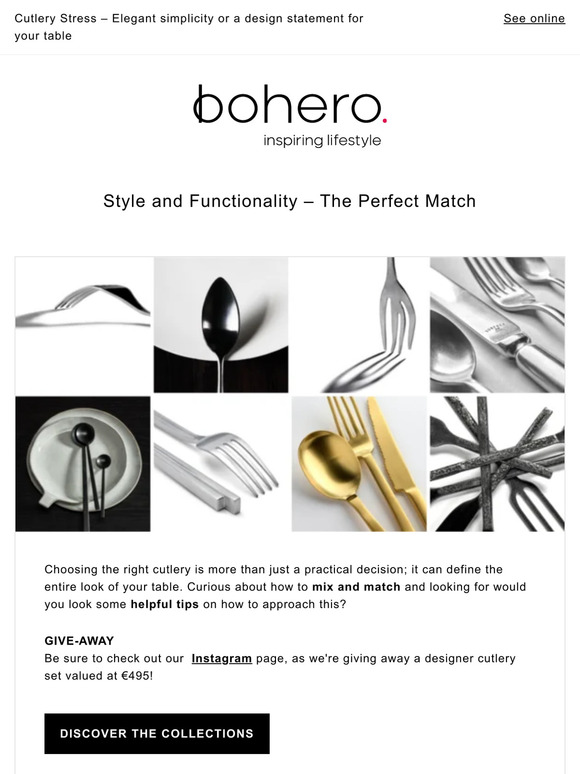 Cutlery Stress – Elegant simplicity or a design statement for your table