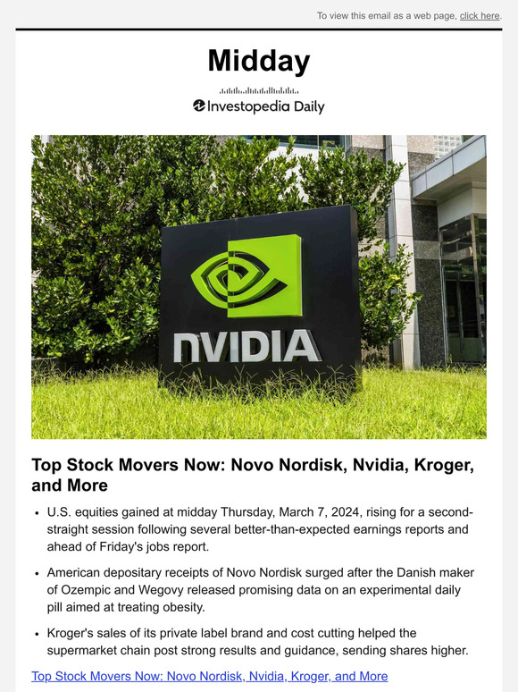 Investopedia Top Stock Movers Now Novo Nordisk Nvidia Kroger And Investopedia Top Stock Movers Now Novo Nordisk Nvidia Kroger And