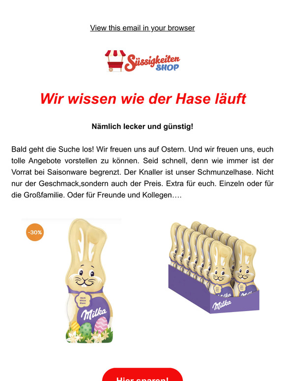 Bis zu 30% Rabatt auf Osterware 🐇