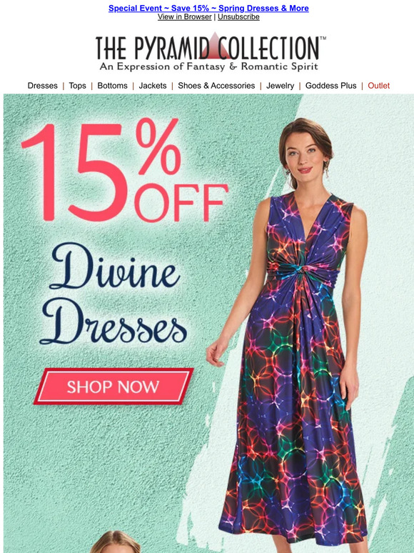 Pyramid Collection It's Our "Spring Dresses Spectacular" Sale Save