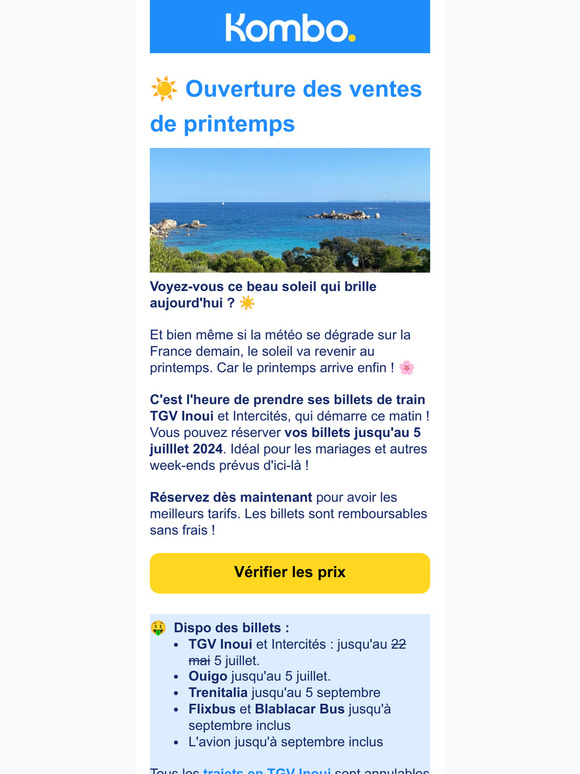 Ouverture des ventes de billets Inoui jusqu'au...