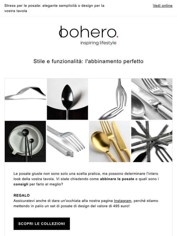 Stress per le posate: elegante semplicità o design per la vostra tavola