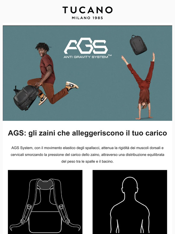 Tucano AGS: alleggerisci il peso sulle tue spalle!