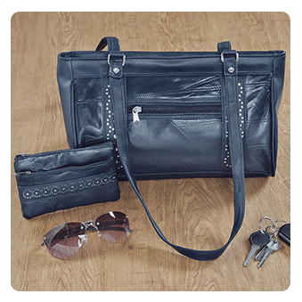 Patch Leather Bag and Wallet Set...Shop Here