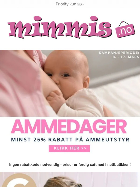 MINST 25% rabatt på ammeutstyr 💞