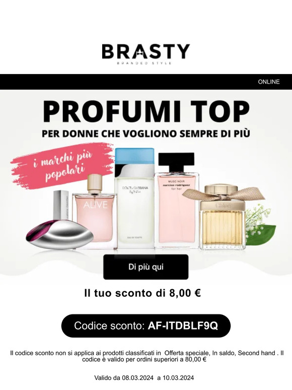 Un regalo speciale di 8€ per la Festa della Donna vi aspetta!