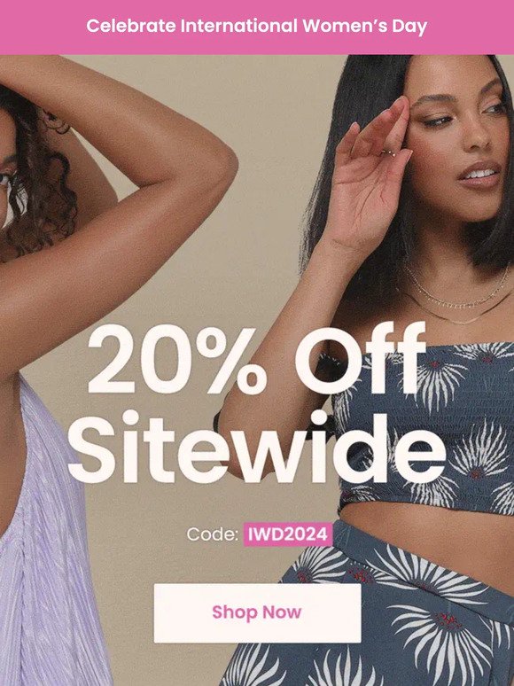 NOW: 20% OFF EVERYTHING
