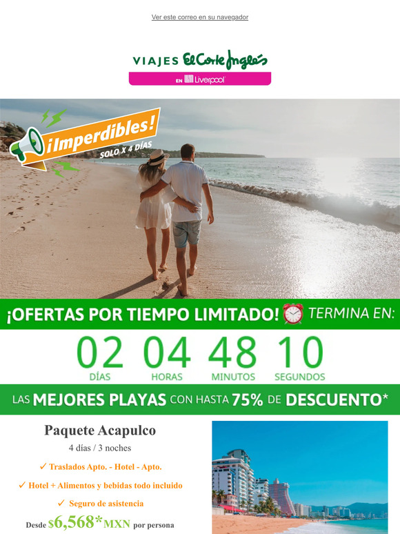 , ⏰✈️¡Aprovecha los IMPERDIBLES! Hasta 75% de Dto.* | 2 Destinos por 1 Tarifa