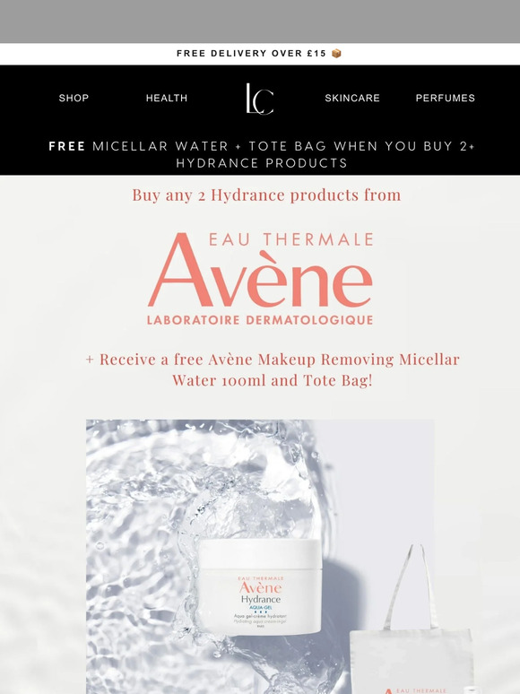 FREE GIFT when you buy any 2 products from the Avène Hydrance Range!