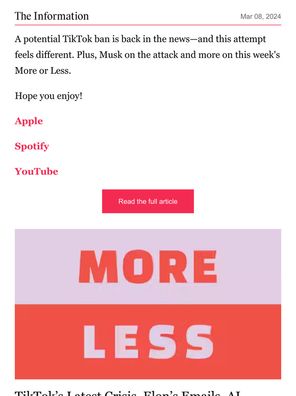 The Information Podcast TikTok's Latest Crisis, Elon's Emails, AI(00)