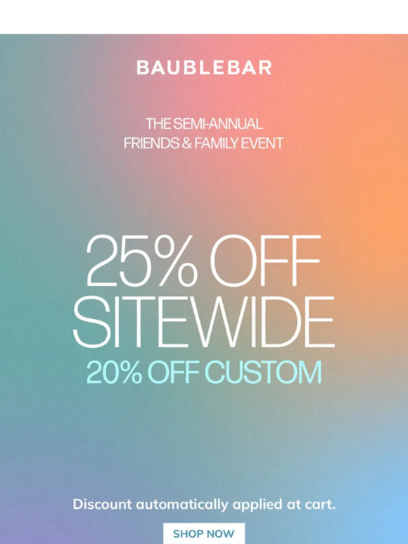 BaubleBar Email Newsletters Shop Sales, Discounts, and Coupon Codes