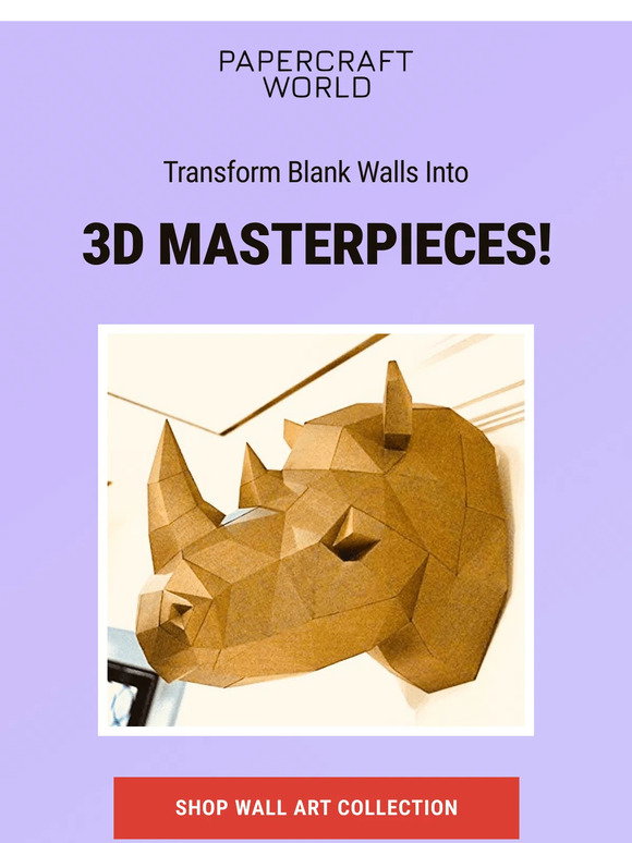 PaperCraft World: Transform Blank Walls Into 3D Masterpieces! | Milled