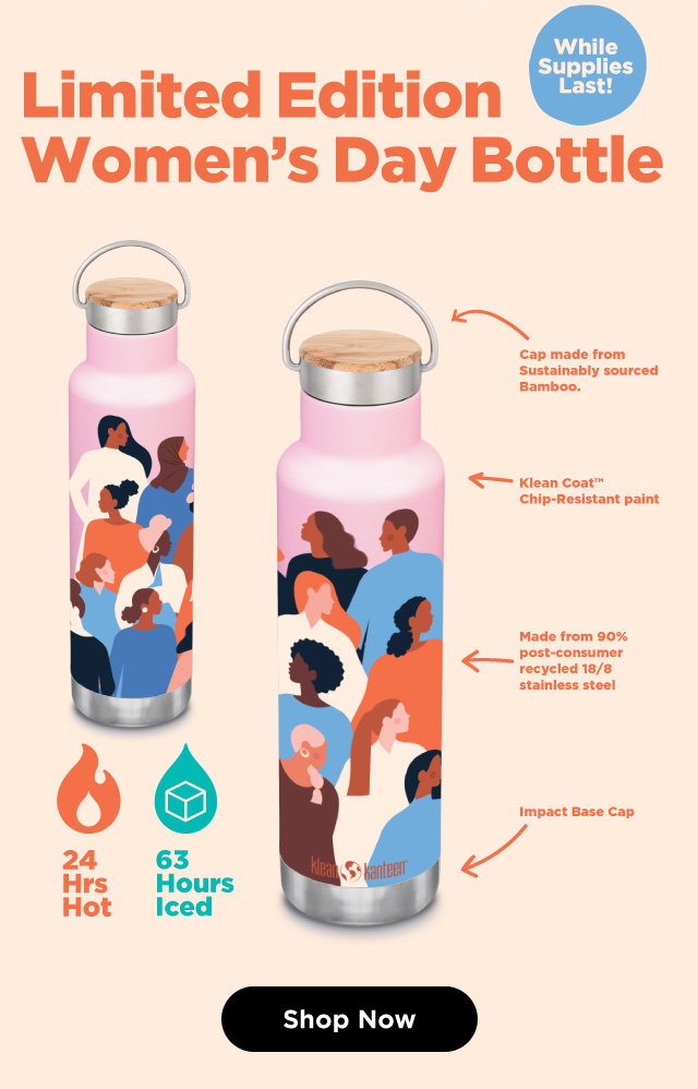 Women's Day Bottle with Bamboo Cap