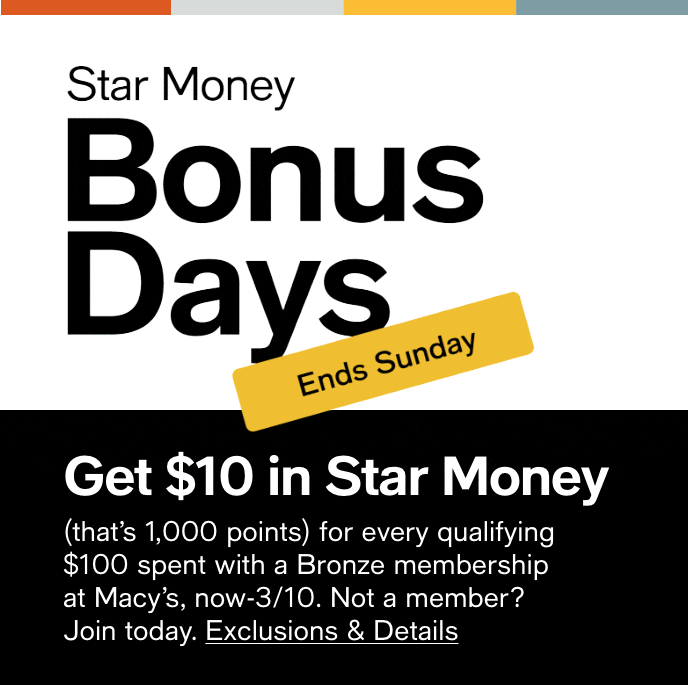 Macy's: Get an extra 15% off + Star Money Bonus Days are on