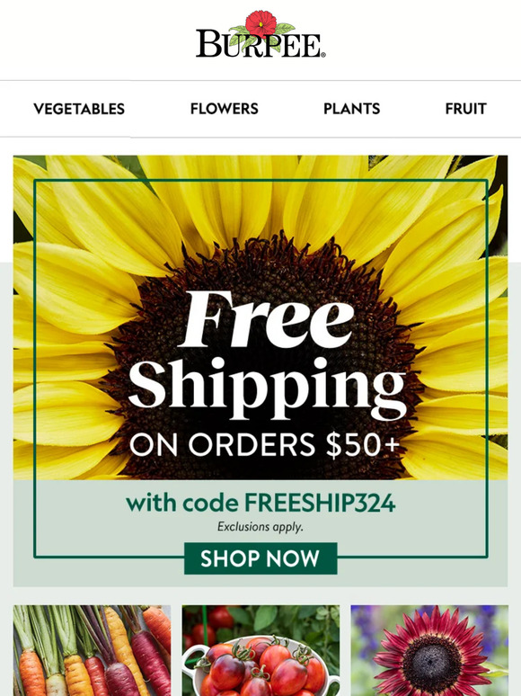 Burpee Gardening: Free shipping happening now 👀 Milled