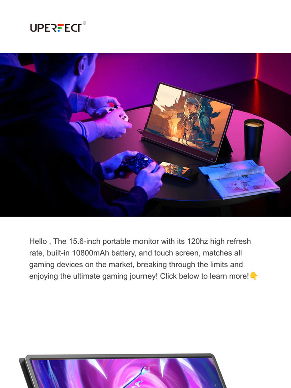 Break the Dimensional Wall! The 15.6-inch Gaming Monitor is Completely Upgraded!