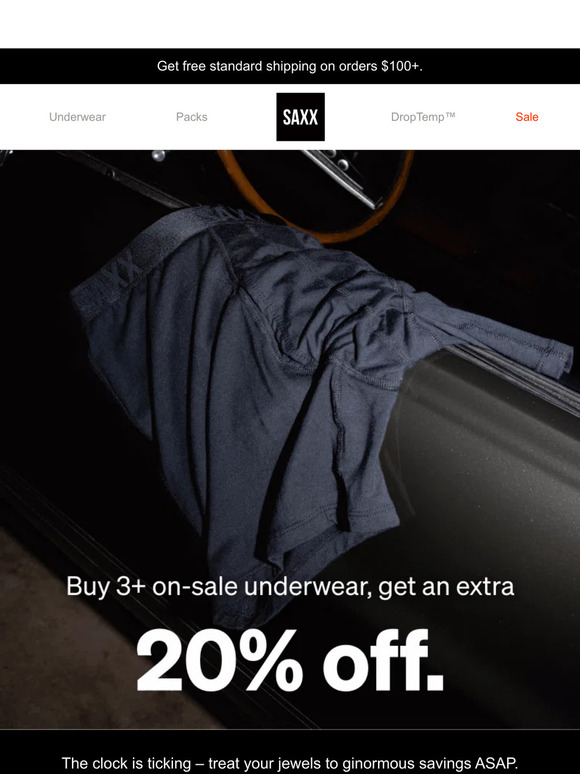 SAXX Underwear Email Newsletters Shop Sales, Discounts, and Coupon Codes