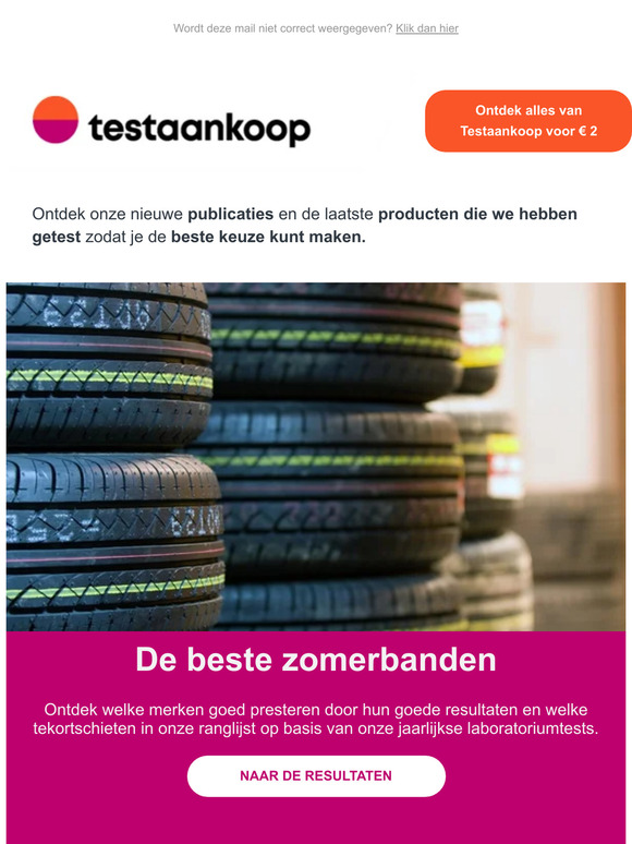 Test Aankoop De beste zomerbanden, alles over eSIM, hoe je water kunt verwarmen Milled
