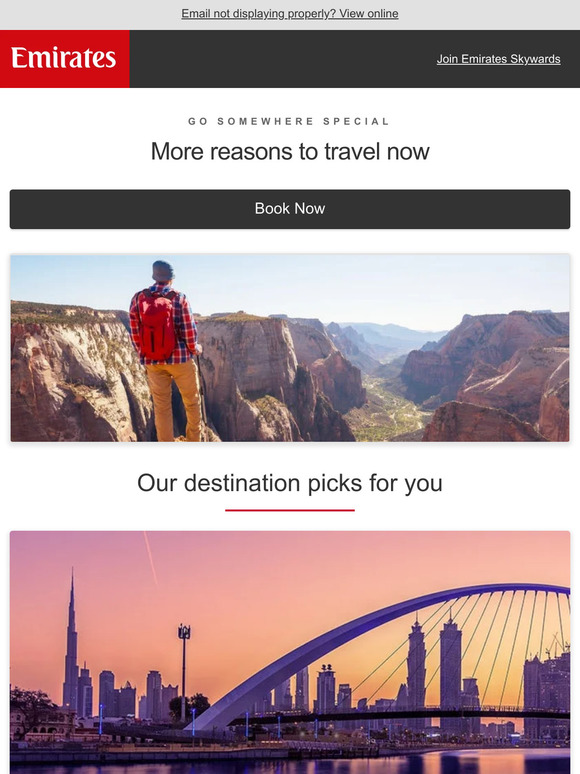 Plan your next holiday with our special fares
