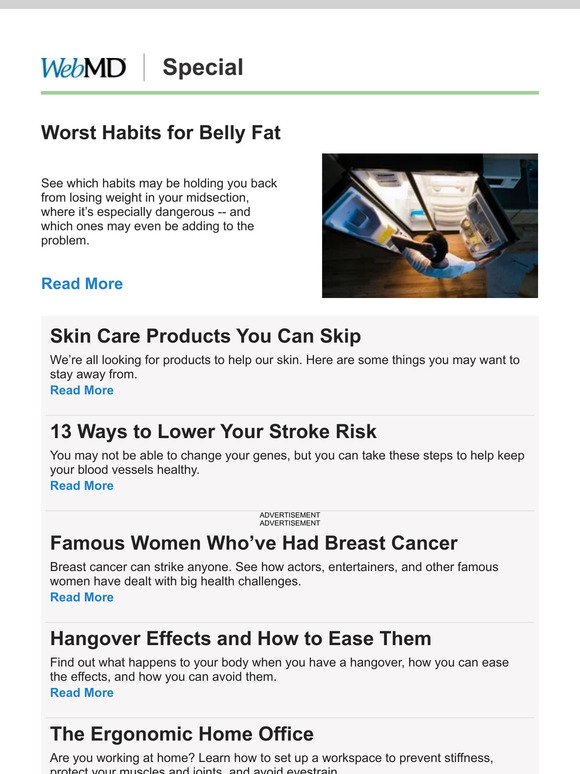 Worst Habits for Belly Fat