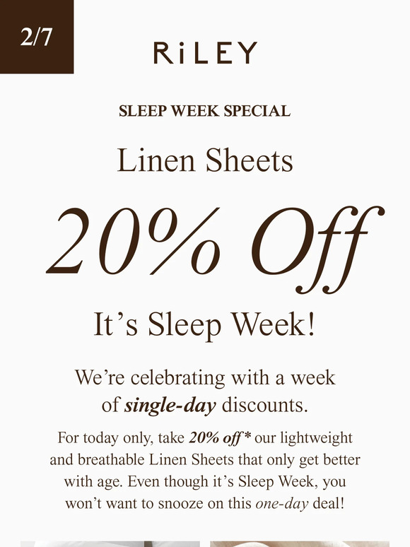 Riley Home: Today Only! 20% Off Linen Sheets