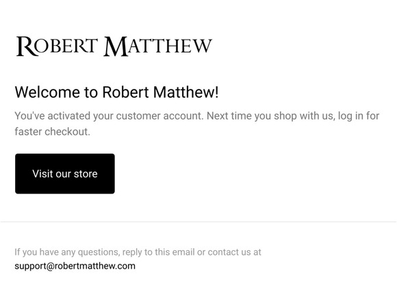 Customer account confirmation
