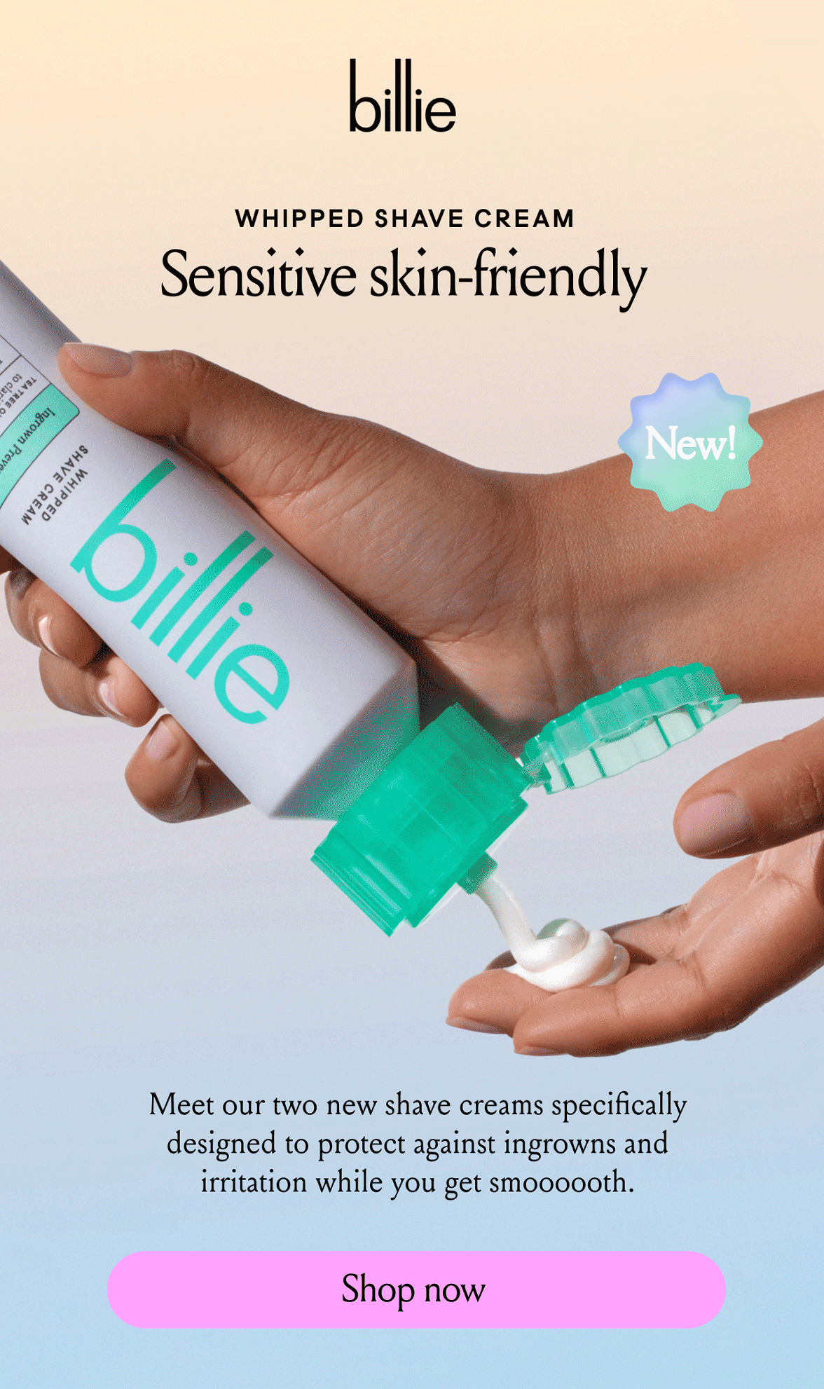 Billie New shave creams for sensitive skin 🤍 Milled