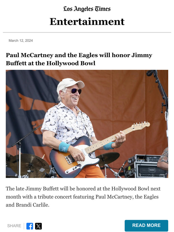 Los Angeles Times Allstar Jimmy Buffett tribute coming to Hollywood