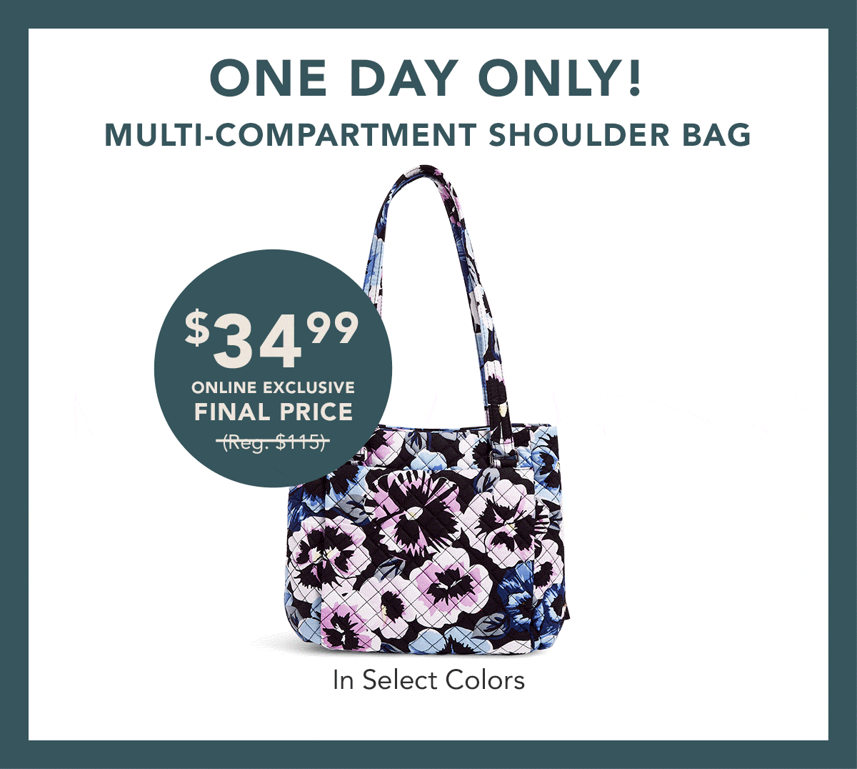 Vera Bradley OneDay Deal Shoulder Bag Milled