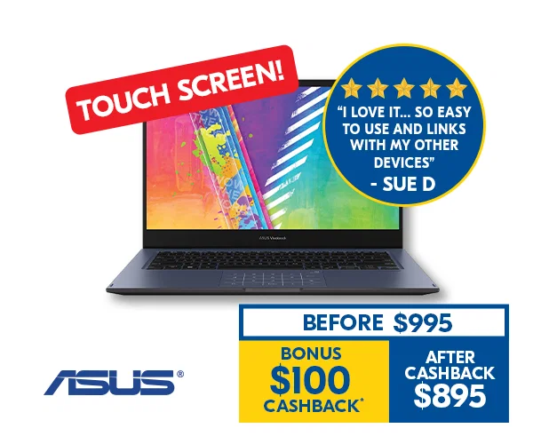 ASUS FHD 14-INCH NOTEBOOK INTEL PENTIUM 8GB/256GB N6000 - BLACK