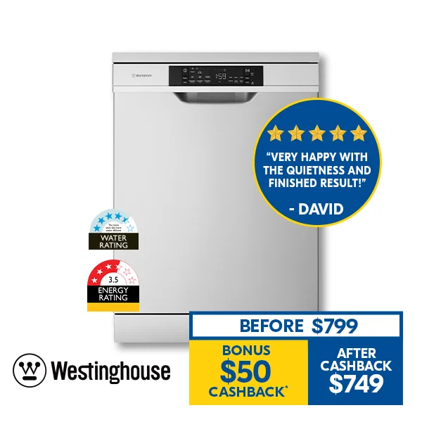 WESTINGHOUSE 60CM FREESTANDING DISHWASHER