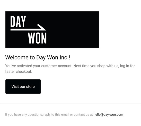 Customer account confirmation