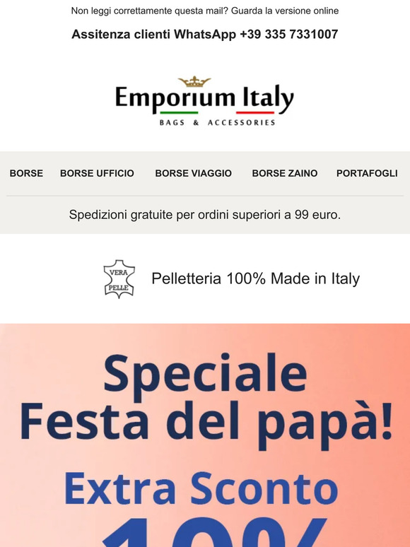 ❤️ Festa del papà - Extra Sconto -10% su tutto!