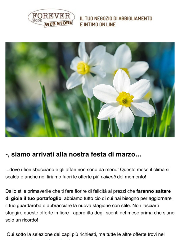🌸 A marzo sbocciano gli sconti —!
