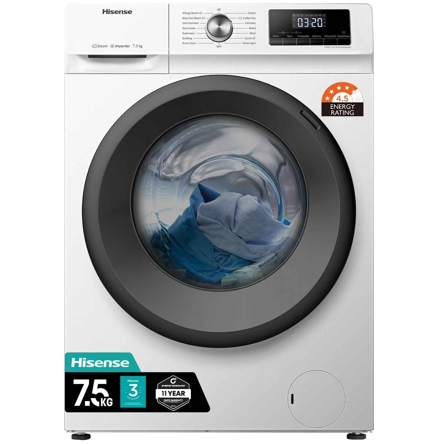Image of Hisense 7.5kg Front Load Washer - PureJet (2022) HWFY7514