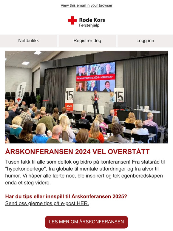 Nyhetsbrev fra Røde Kors Førstehjelp ⛑️